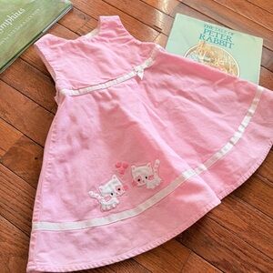 2009 Gymboree Embroidered Kitten Corduroy Baby Dress, 6-12m